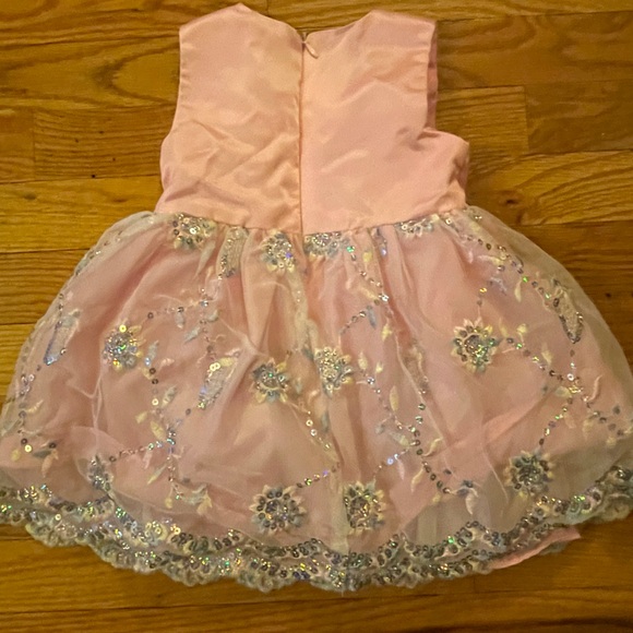 Toddler Sparkling Pink Party Dress - Picture 3 of 7